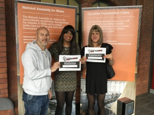 Attendees at the Sparkle event with Stonewall's No Bystanders anti-bullying pledge